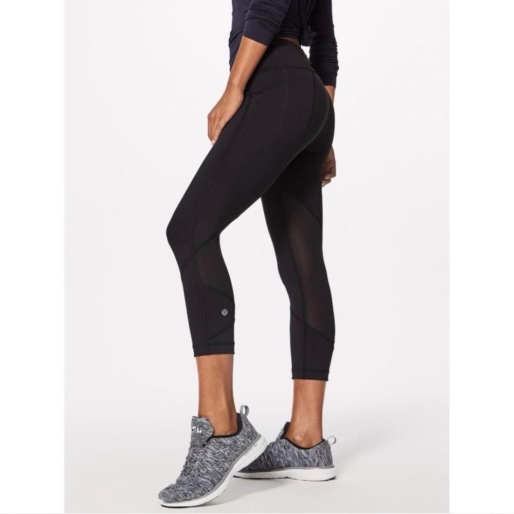 Lululemon Pace Rival Crop Sz 4 Black